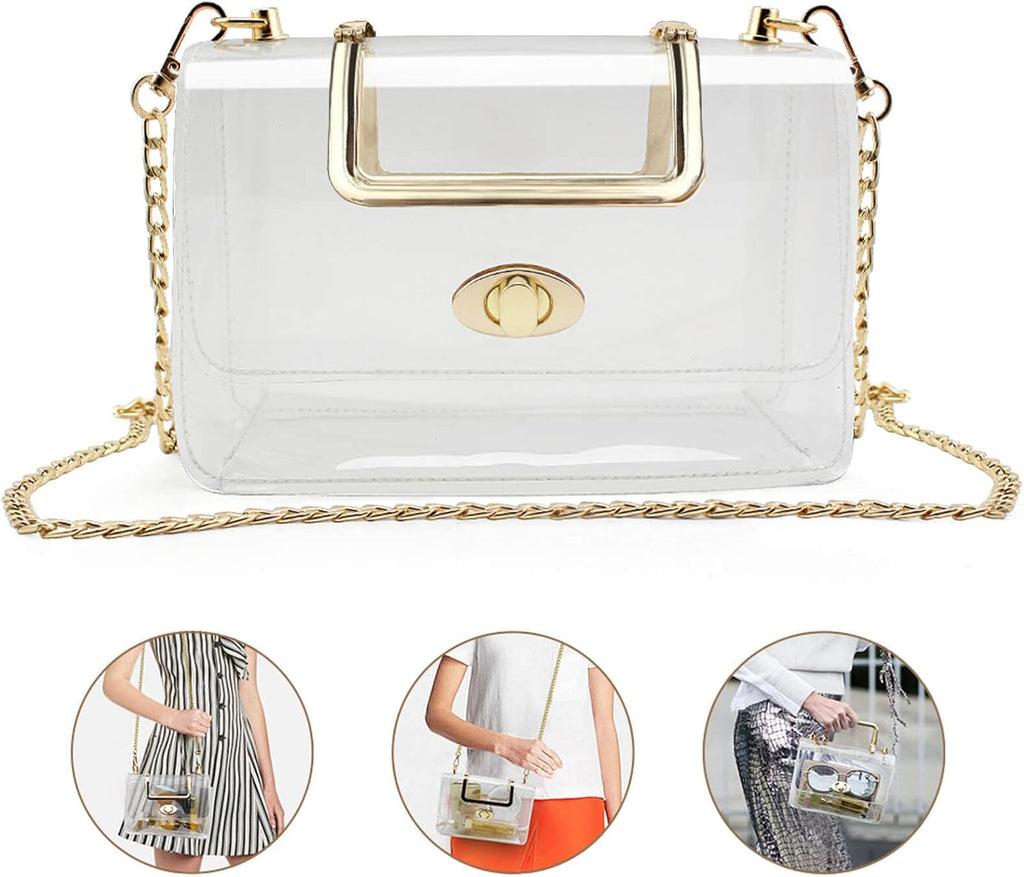 Clear Purse for Women, Clear Bag for Stadium Events, Transparent Stadium Purse
