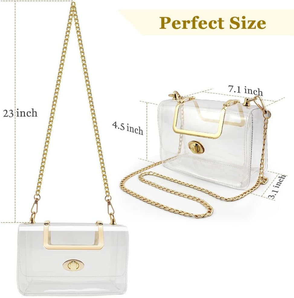 Clear Purse for Women, Clear Bag for Stadium Events, Transparent Stadium Purse